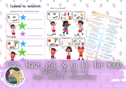 Zestaw gramatyczny czasowniki have got can to be is are am