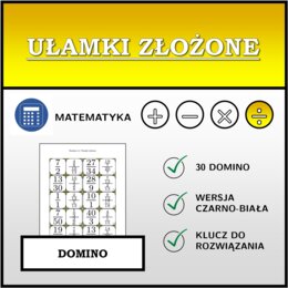 Domino - Ułamki złożone | matematyka