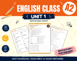 Gramatyka klasa 6: Czasy teraźniejsze: Present Simple vs. Present Continuous, na podstawie podręcznika English Class A2 Unit 1