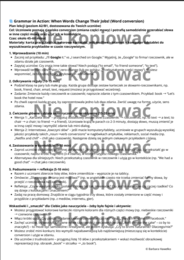 Karta pracy When Words Change Their Jobs - word conversion, z czytanką A2/B1