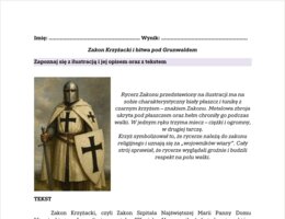 Karta pracy "Zakon Krzyżacki"