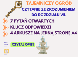 🔍📖 Czytanie ze zrozumieniem + klucz odpowiedzi – Tajemniczy ogród, rozdział VII: Klucz od ogrodu #czytaniezezrozumieniem #pytaniaotwarte #kluczodpowiedzi #lekturaobowiązkowa