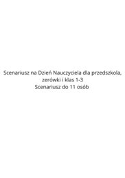 SCENARIUSZ DZIEŃ NAUCZYCIELA