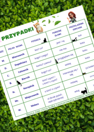 Przypadki - wklejka do zeszytu