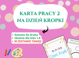 Karta pracy „Moje talenty w kropkach” 🌟🔴 – Dzień Kropki, kreatywność, godzina wychowawcza – klasy 1–8, świetlica