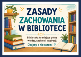 🏷️Zasady zachowania w bibliotece – gazetka ścienna (9 stron)