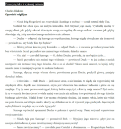 Egzamin ósmoklasisty – Arkusz z języka polskiego „Opowieść wigilijna” | Pełny test z kluczem odpowiedzi