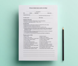 Arkusz obserwacji ucznia na lekcji