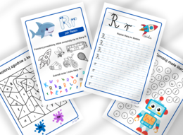 ALFABET DUŻY ZESTAW 92 karty pracy - litery - pisanie i rozpoznawanie, pisanie po śladzie, motoryka mała, grafomotoryka, zerówka, klasa 1