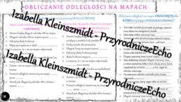 Sketchnotka - notatka „Odległości na mapie i w terenie” wykonana w power point do edycji. Geografia 5; „Mapa Polski”
