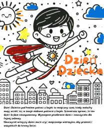 Dzień Dziecka w przedszkolu, scenariusz, kolorowanki XXL