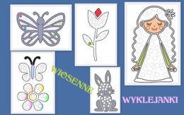 Wyklejanki z plasteliny wiosna