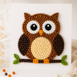 Naklej sowę – praca sensoryczna