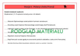 Okres napoleoński - stacje zadaniowe klasa 6