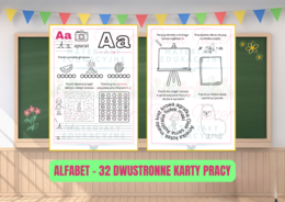 Alfabet - karty pracy z zadaniami