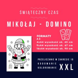 Mikołaj - domino xxl - aktywizująca kolorowanka