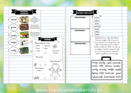 Wklejki do zeszytu - wiosna