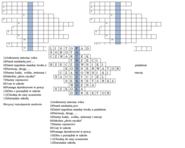 Logogryf dla klasy 2 z hasłem Patron szkoły