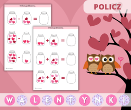 Walentynki Zestaw zadań. Puzzle. Szlaczki. Obliczenia. Labirynty. Girlanda