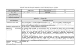 Przykładowa Wielospecjalistyczna Ocena Poziomu Funkcjonowania Ucznia, Autyzm