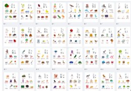 Czytanki sylabowe - obrazki, podział na sylaby