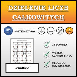Domino - Dzielenie liczb całkowitych | matematyka