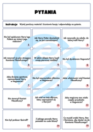 Harry Potter i Kamień Filozoficzny” – pytania i odpowiedzi do pracy z lekturą