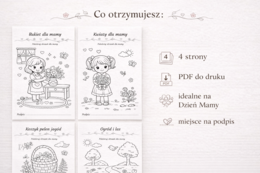 Bukiet dla mamy [Kolorowanka]