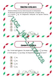 Stacje zadaniowe, mikołaj, boże narodzenie, szyfr, klasa 5, liczby naturalne i ułamki zwykłe