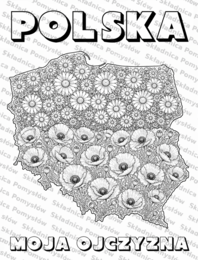 POLSKA MOJA OJCZYZNA - kolorowanka/plakat XXL + miniatura A4 (pakiet); dekoracja, gazetka, karta pracy, 3 maja, 11 listopada