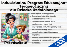 Indywidualny Program Edukacyjno-Terapeutyczny (IPET) dla Dziecka Uzdolnionego w Przedszkolu