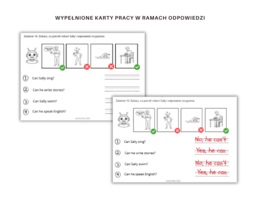 Kids Can 3 Unit 3 Klasa Trzecia Rodział Trzeci Dodatkowe Zadania Ćwiczenia Powtórzenie Nazwy czynności związanych z użyciem technologii, sprzęt komputerowy Karty Pracy