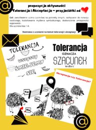 Tolerancja, Dzień Tolerancji - karty pracy i propozycje zajęć, zastępstwo, lekcja wychowawcza