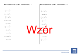 Wzór algebraiczny (A+B)^2, upraszczanie | matematyka, algebra | 26 kolumn