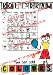 🎲✏️ Roll & Draw – Kreatywna Gra Rysunkowa po angielsku! 🎨🧠