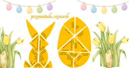 Zajączek przymiotnik  układanka tangram