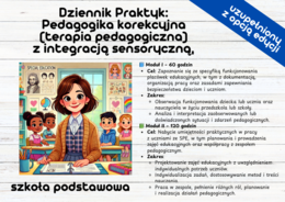 Dziennik praktyk - Pedagogika korekcyjna (terapia pedagogiczna) z integracją sensoryczną - 180 h