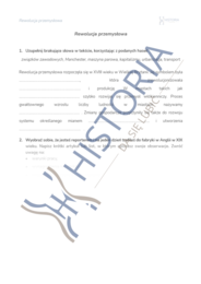 Karta pracy - Rewolucja przemysłowa