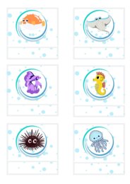 ZNACZKI PRZEDSZKOLNE. ZWIERZĘTA MORSKIE. CZĘŚĆ I.