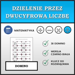 Domino - Dzielenie przez dwucyfrową liczbę | matematyka