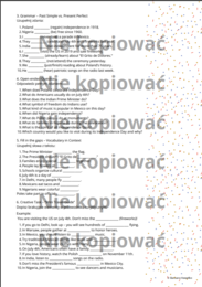 Independence Day throughout the World - czytanka B1/B2