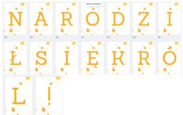 NARODZIŁ SIĘ KRÓL! -napis na jasełka