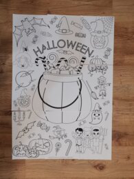 Kolorowanka - halloween XXL