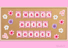 Gazetka na Dzień Kobiet – dekoracja do szkoły i przedszkola