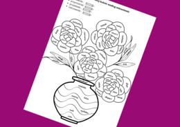 WIOSENNA kolorowanka gramatyczna - wiosna – gramatyka – części mowy - czasownik - rzeczownik - przymiotnik - przysłówek