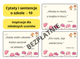 Cytaty i sentencje o szkole – inspiracje dla uczniów młodszych - BEZPŁATNIE