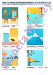 RODZAJNIKI (A, AN, THE) the articles E8 – Zbiór zadań do egzaminu ósmoklasisty z języka angielskiego. Poziom A2/A2+ – 10 STRON ZADAŃ, różnice w stosowaniu a, an i the w zadaniach, ćwiczenia użycia w sytuacjach codziennych, wypełnianie luk w tekście, twor