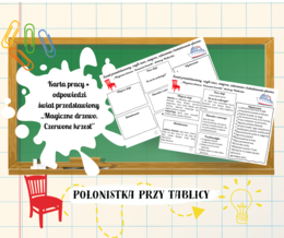 „Magiczne drzewo. Czerwone krzesło” – świat przedstawiony – karta pracy + przykładowe rozwiązania