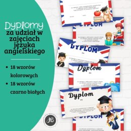 Dyplomy za udział w zajęciach języka angielskiego
