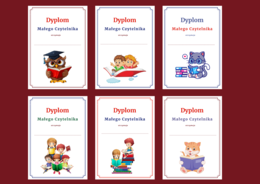 DYPLOM MAŁEGO CZYTELNIKA - pasowanie - BIBLIOTEKA - dyplomy – 12 wersji